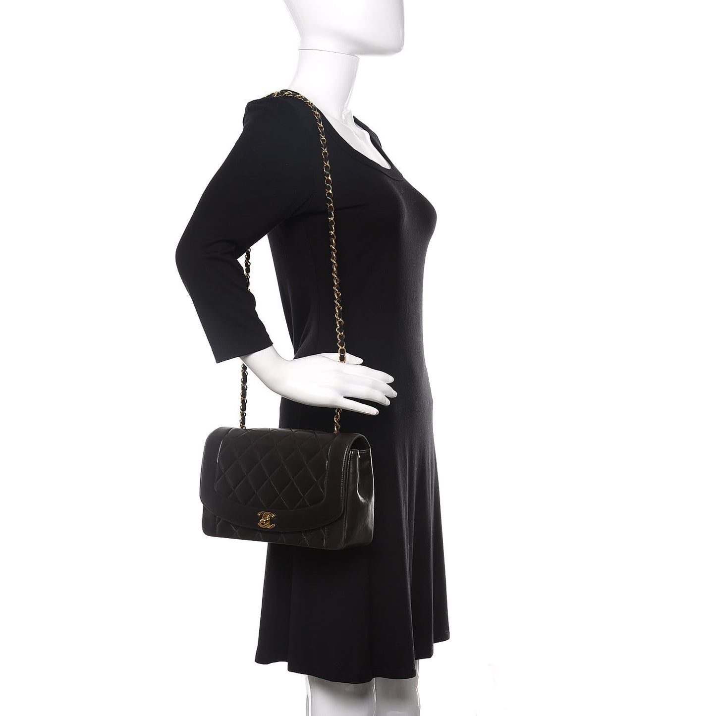 Lambskin Quilted Medium Single Flap Black