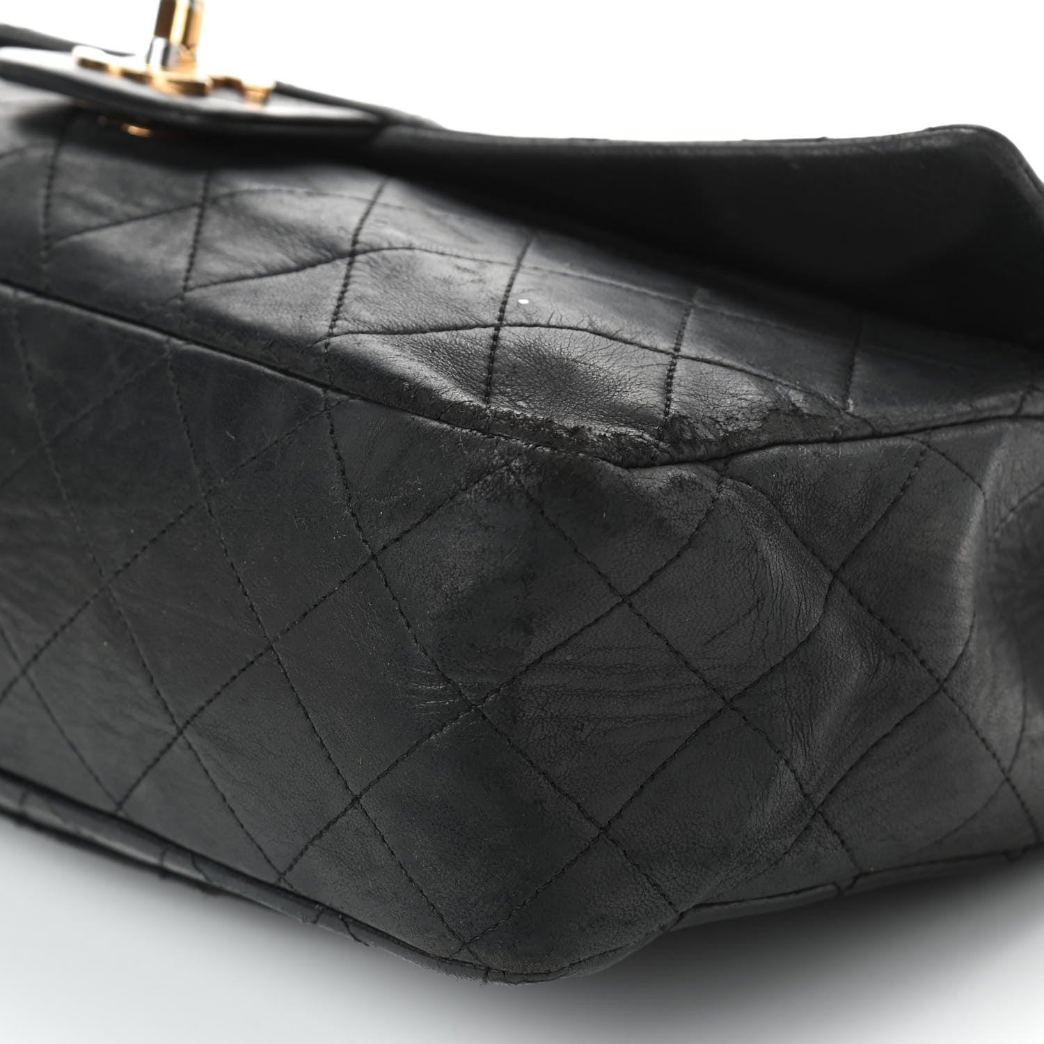 Chanel Lambskin Quilted Medium Single Flap Black 19 of 21