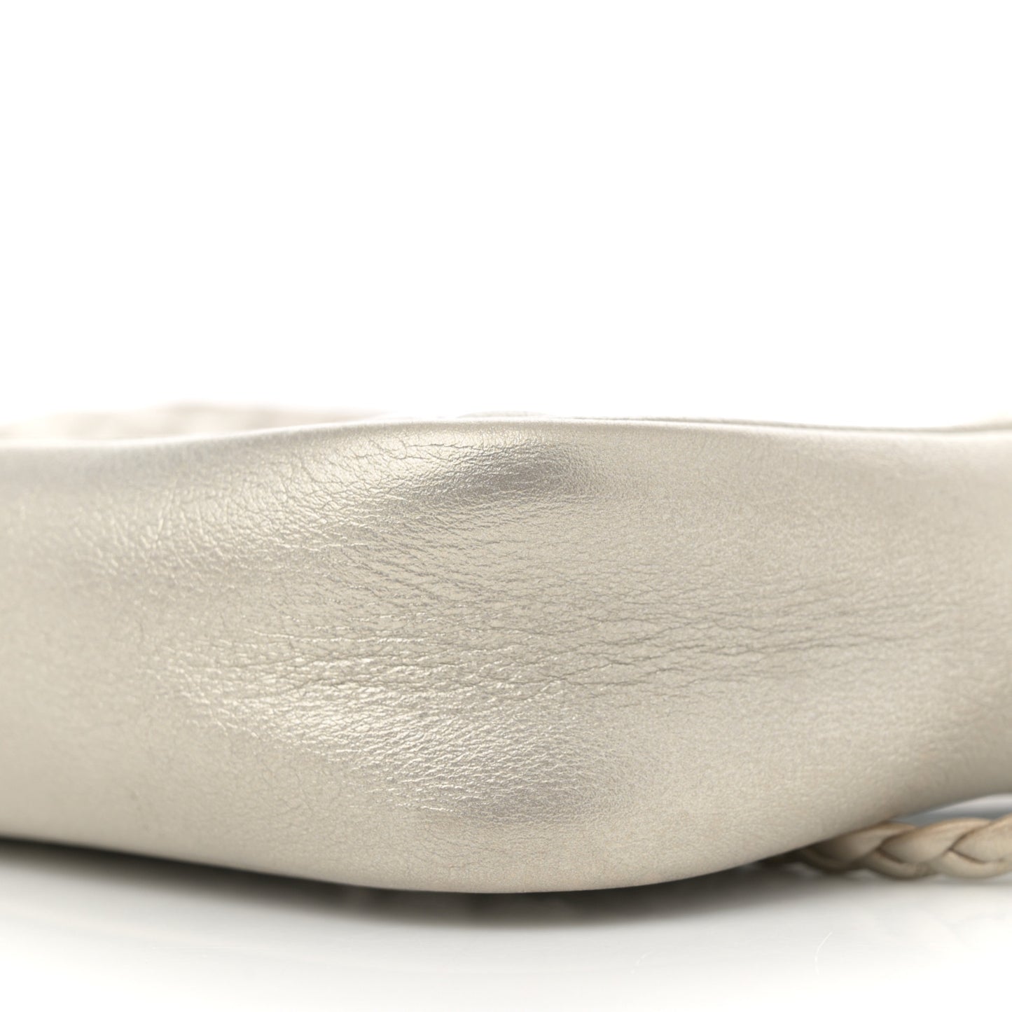 Laminated Nappa Web Trapuntata Small GG Shoulder Bag Argento