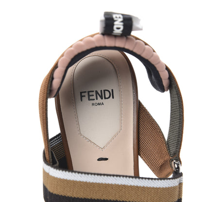 Fendi PVC Vitello FF Colibri 55mm Slingback Pumps 37 Transparent White Cuoio Avana 7 of 8