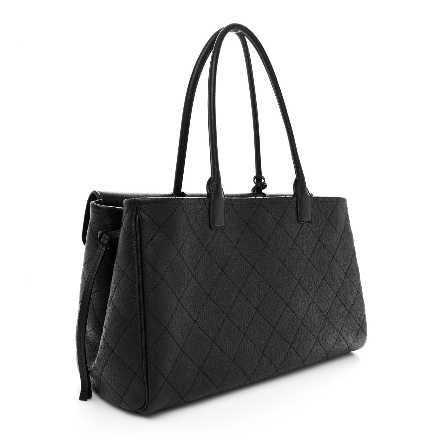 Chanel Grained Calfskin Stitched Urban Essentials Large Shopping Bag Black 3 of 10
