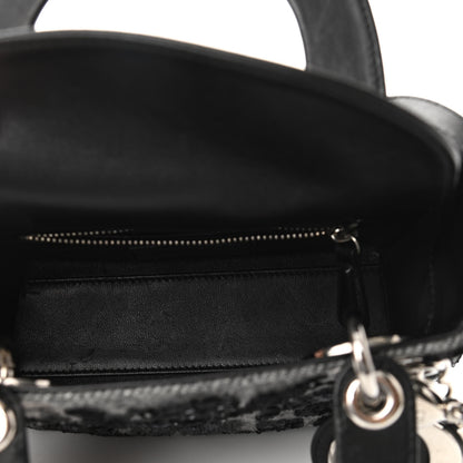 Christian Dior Wool Sequin Leopard Mini Lady Dior Grey Black 5 of 14