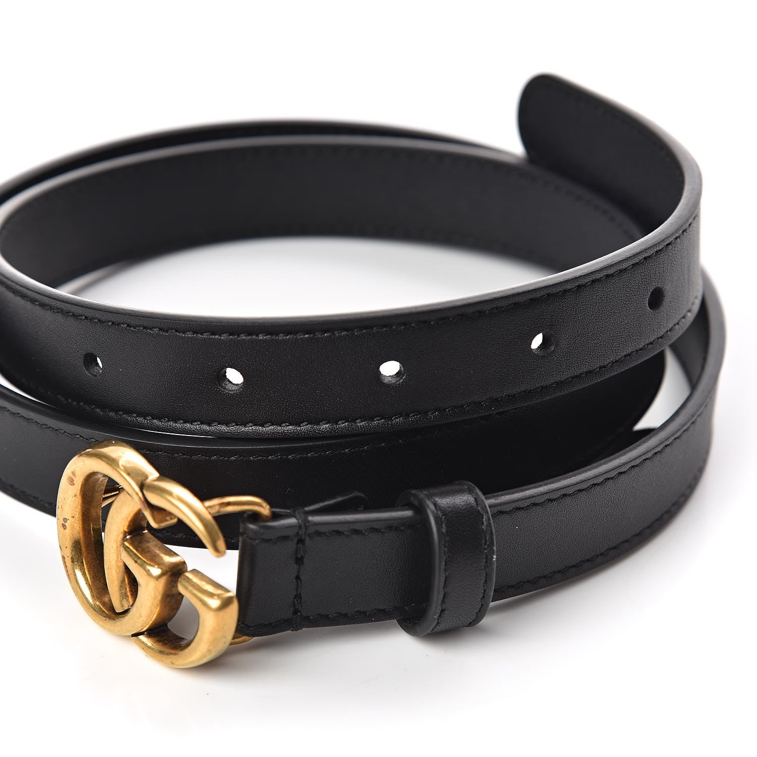 Gucci Calfskin Double G 20mm Belt 85 34 Black 5 of 8