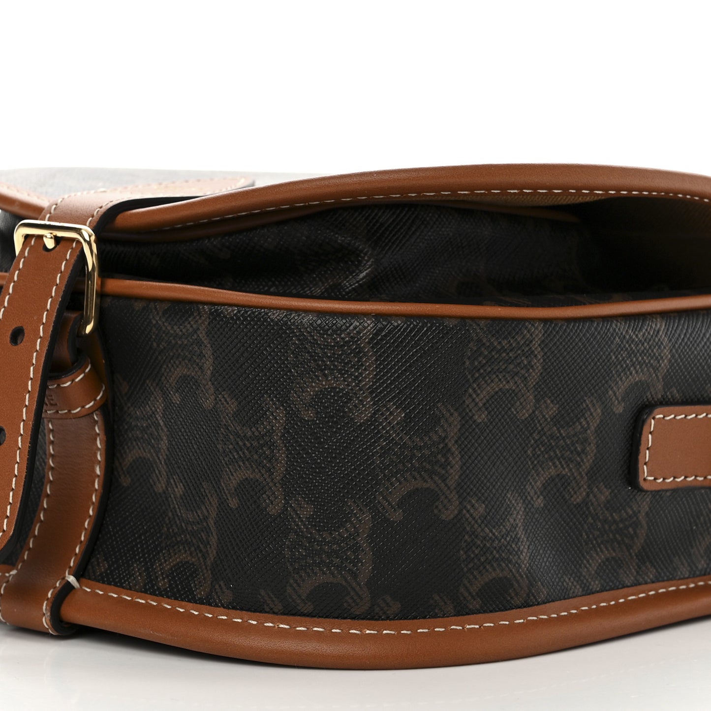 Triomphe Canvas Medium Folco Bag Tan