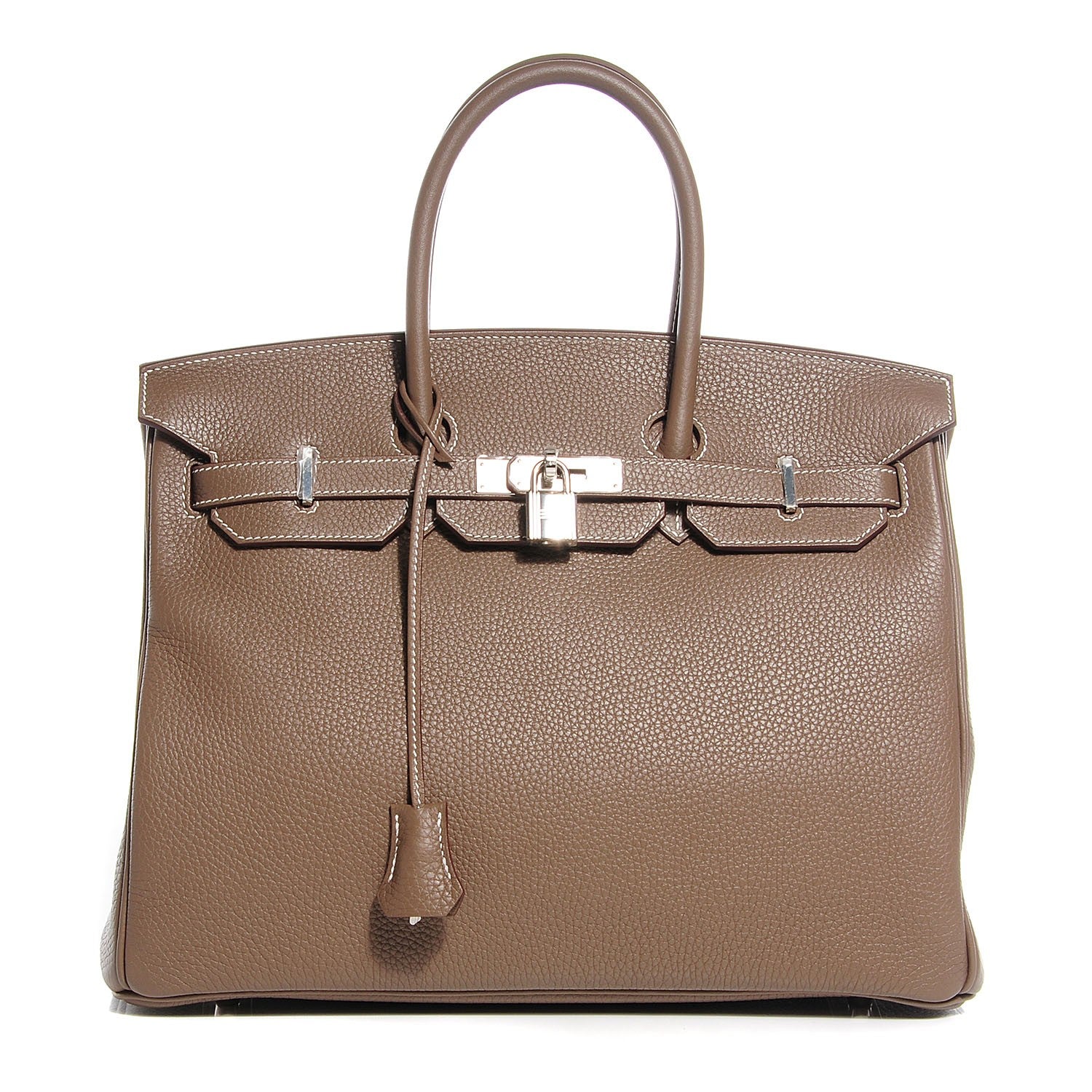 Hermes Taurillon Clemence Birkin 35 Etoupe 1 of 27