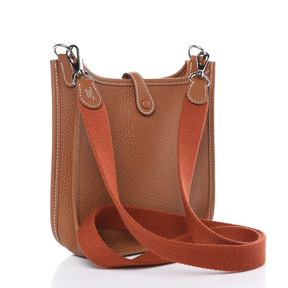 Hermes Taurillon Clemence Amazone Evelyne TPM Gold Cuivre 3 of 11