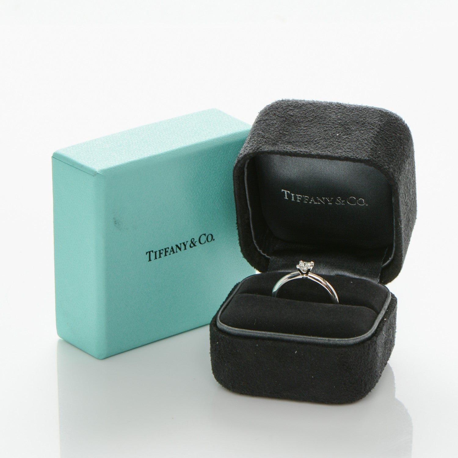 Tiffany Platinum Diamond Princess Cut Engagement Ring size 6 5 of 5