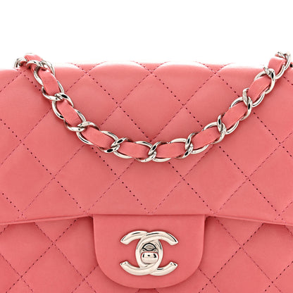 Chanel Lambskin Quilted Mini Rectangular Flap Pink 8 of 10
