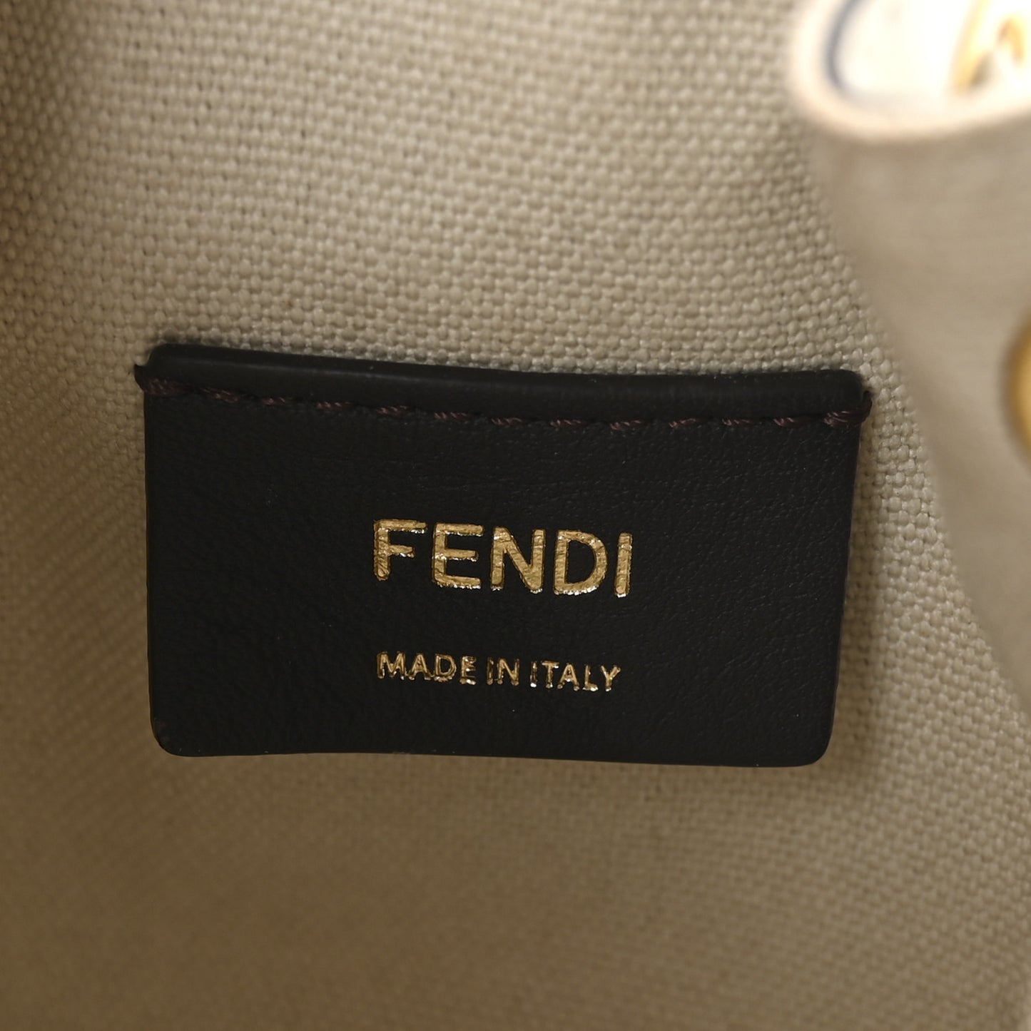 Canvas Nappa F is Fendi FF Embroidered Mini Mon Tresor Bucket Bag White Ice