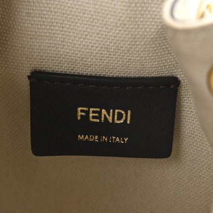 Fendi Canvas Nappa F is Fendi FF Embroidered Mini Mon Tresor Bucket Bag White Ice 6 of 11