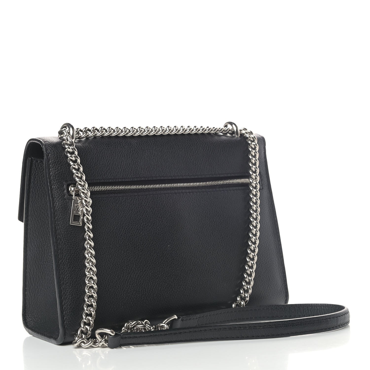 Louis Vuitton Soft Calfskin Mylockme Chain Bag BB Black 2 of 4