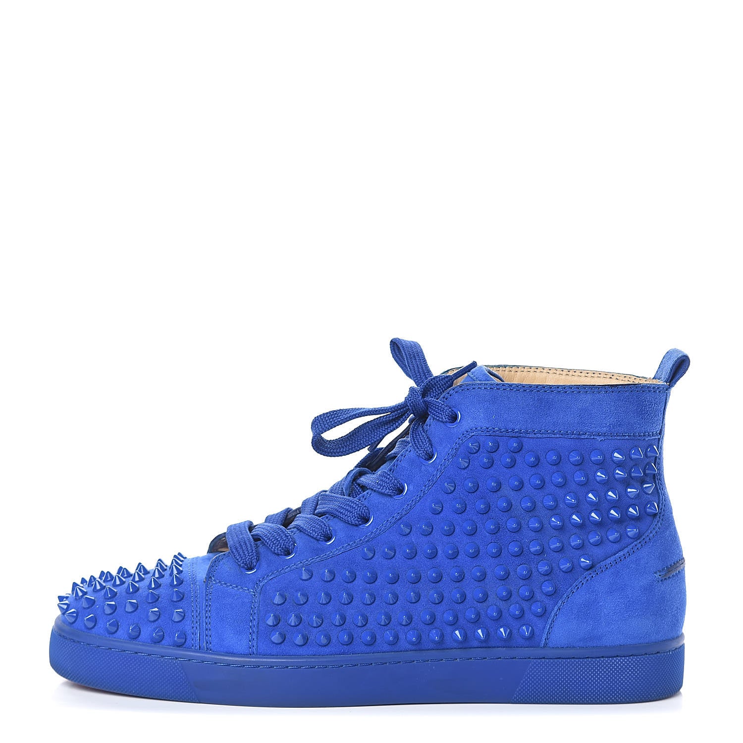 Christian Louboutin Suede Mens Louis Spikes Flat Sneakers 43 Azzurro 1 of 10
