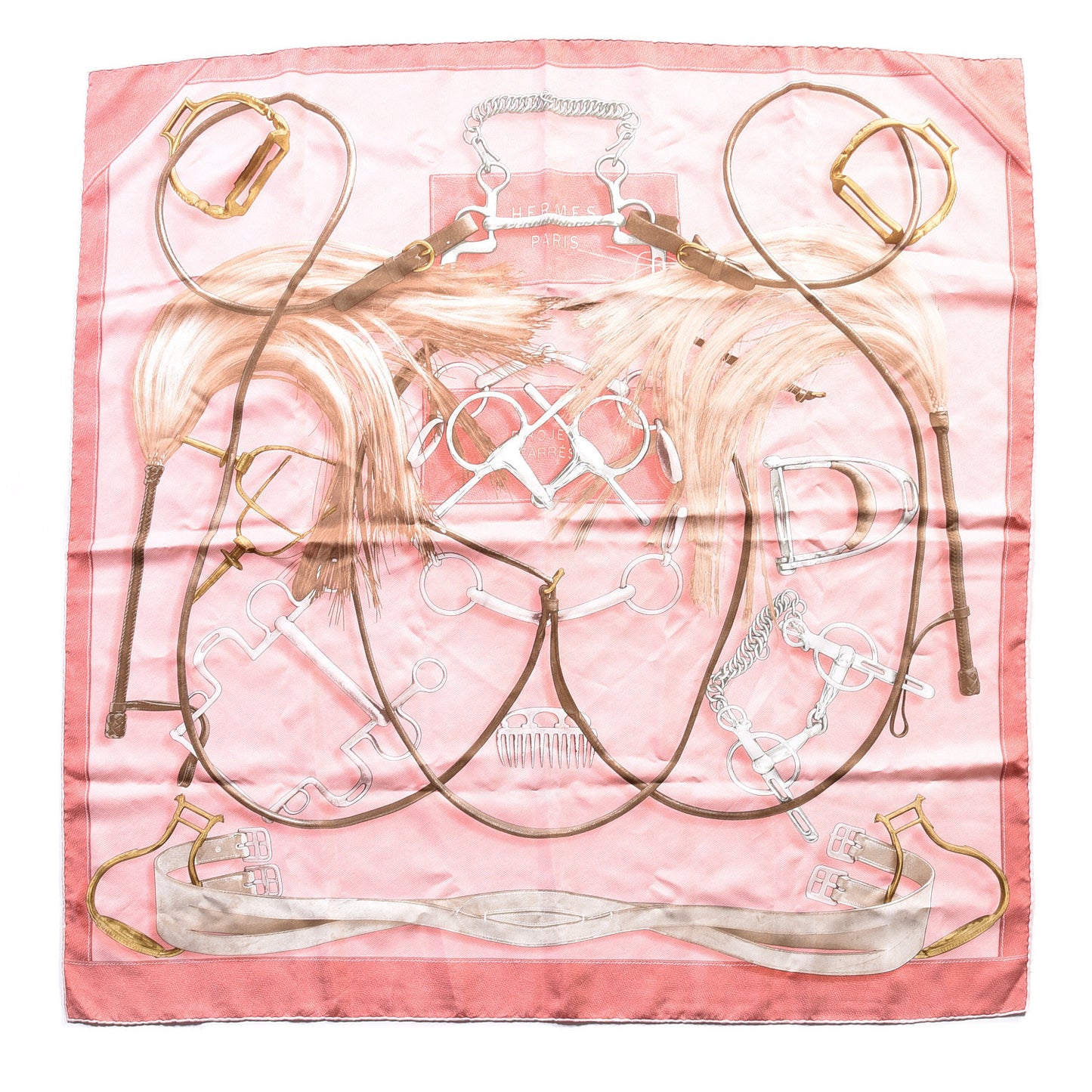 Silk Projets Carres Scarf 90 Vieux Rose Rose Buvard