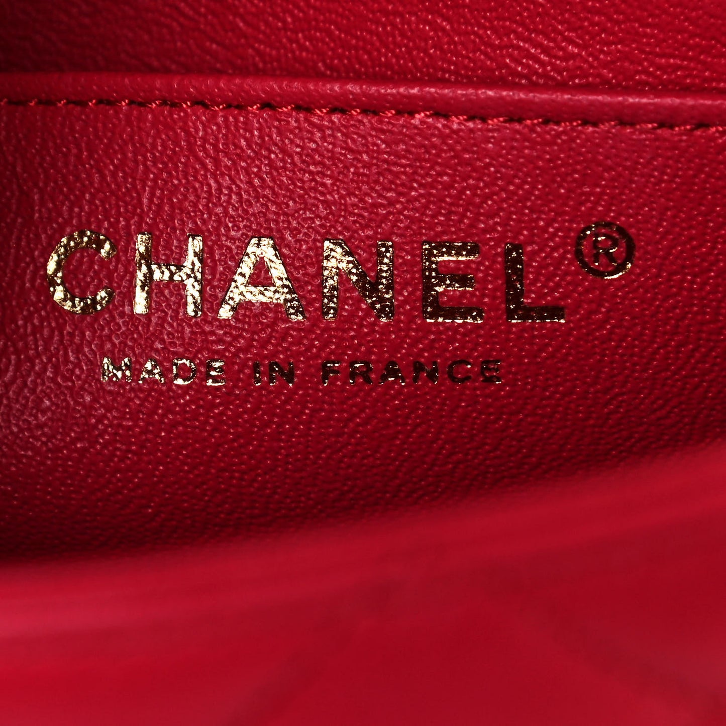 Lambskin Quilted Mini Rectangular Flap Red