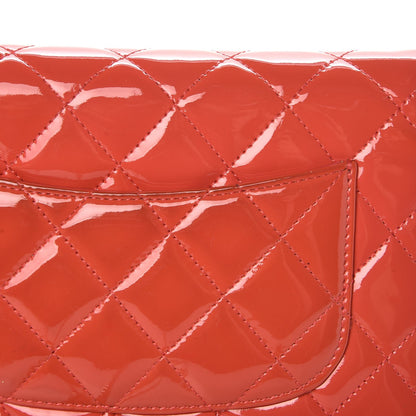 Chanel Patent Quilted Wallet On Chain WOC Coral 11 of 11