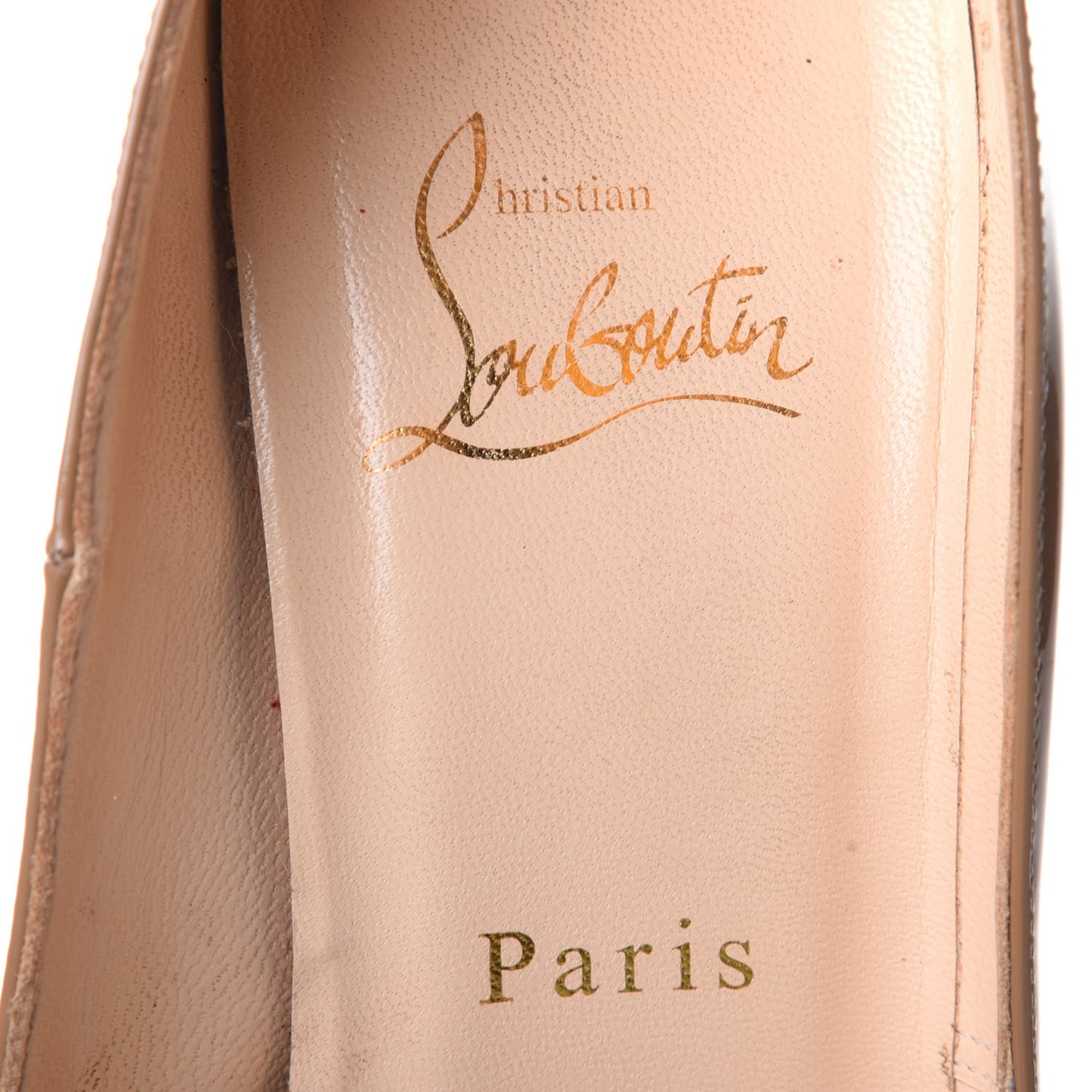 Patent 100 Peep Toe Pumps 38.5 Nude