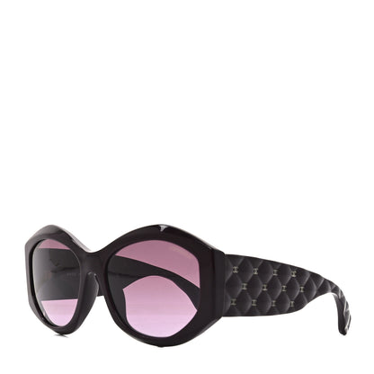 Chanel Acetate Quilted CC Sunglasses 5486-A Burgundy 1 of 7