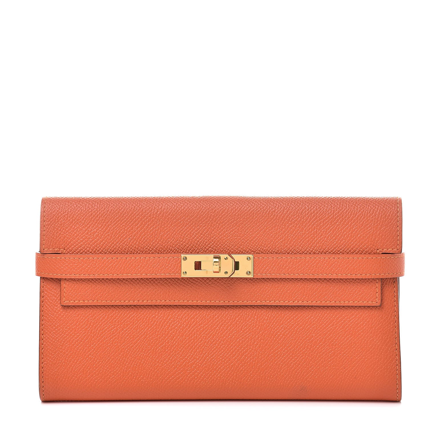 Hermes Epsom Kelly Longue Wallet Feu 1 of 8
