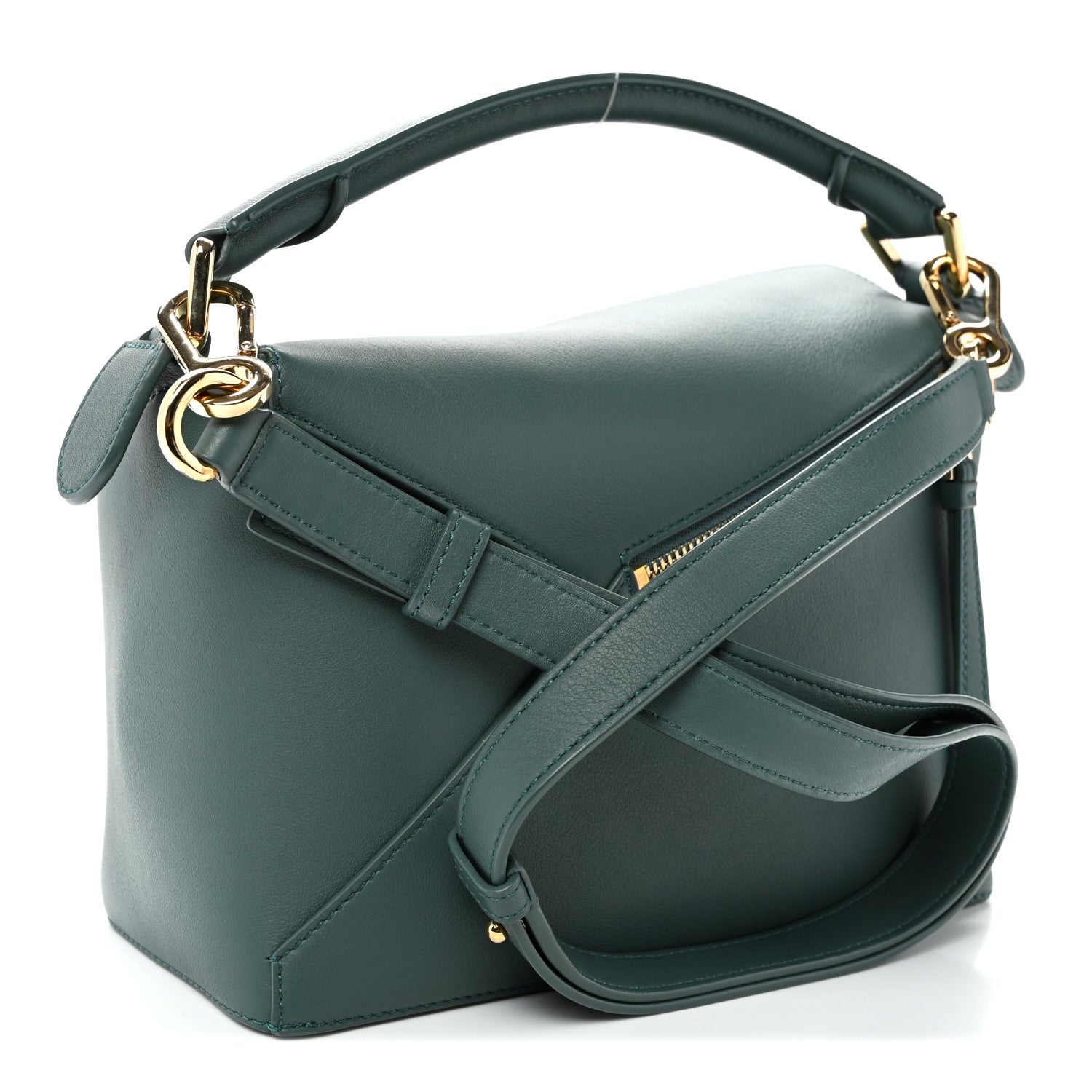 Loewe Calfskin Small Puzzle Edge Bag Bottle Green 3 of 10