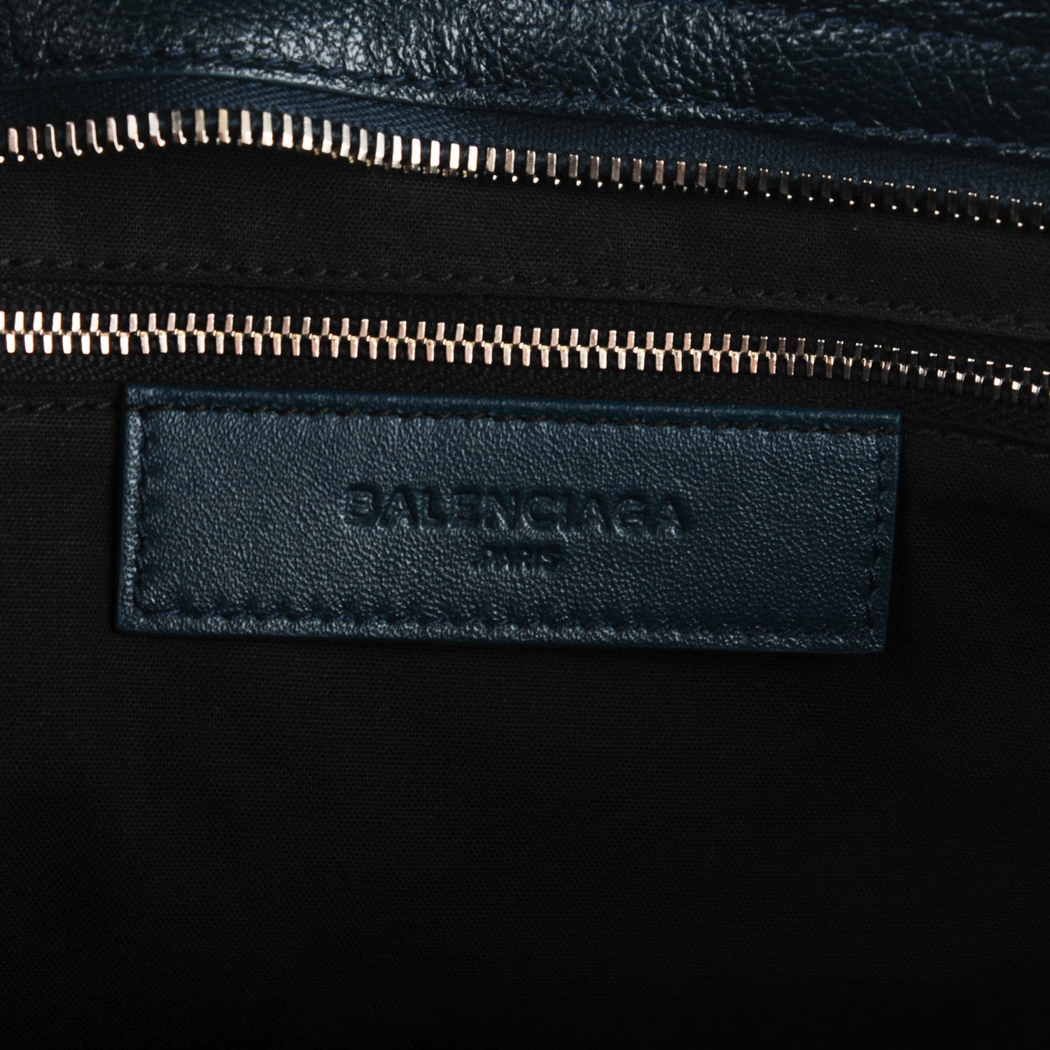 Balenciaga Chevre Silver Metallic Edge Hardware City Bleu Paon 6 of 14