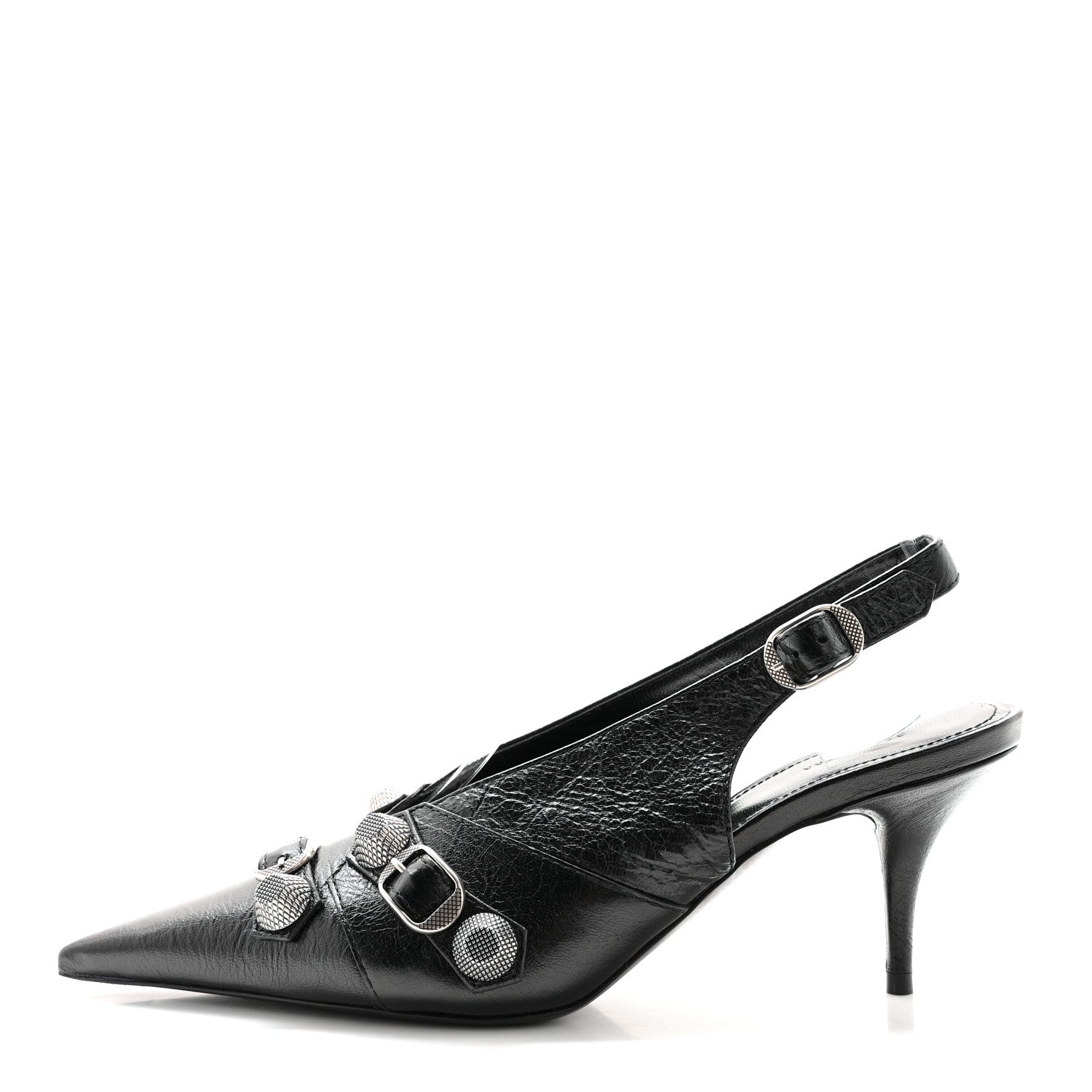 Balenciaga Agneau Arena Cagole 70mm Slingback Pumps 36 Black 1 of 10