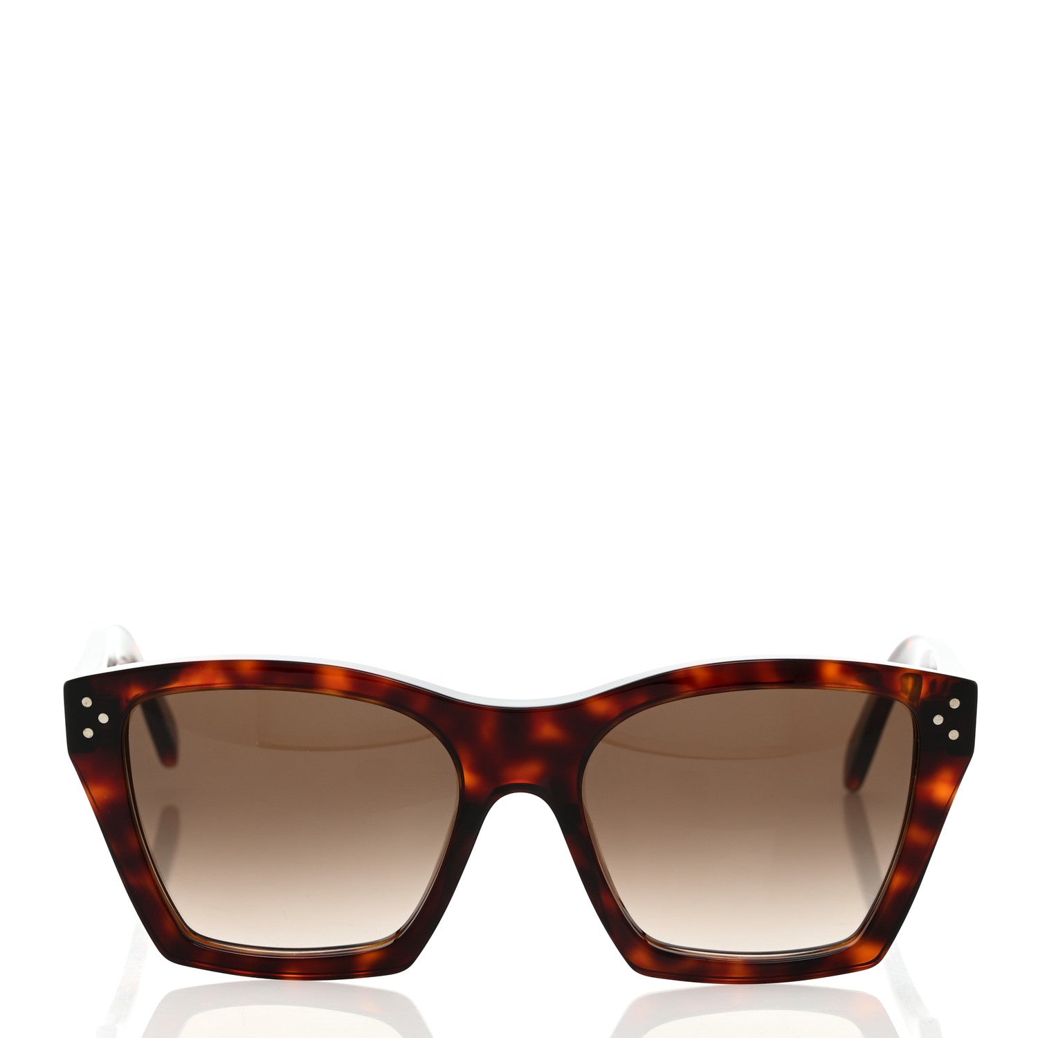 Celine Acetate Polarized Square Sunglasses CL40090I Red Havana 2 of 7