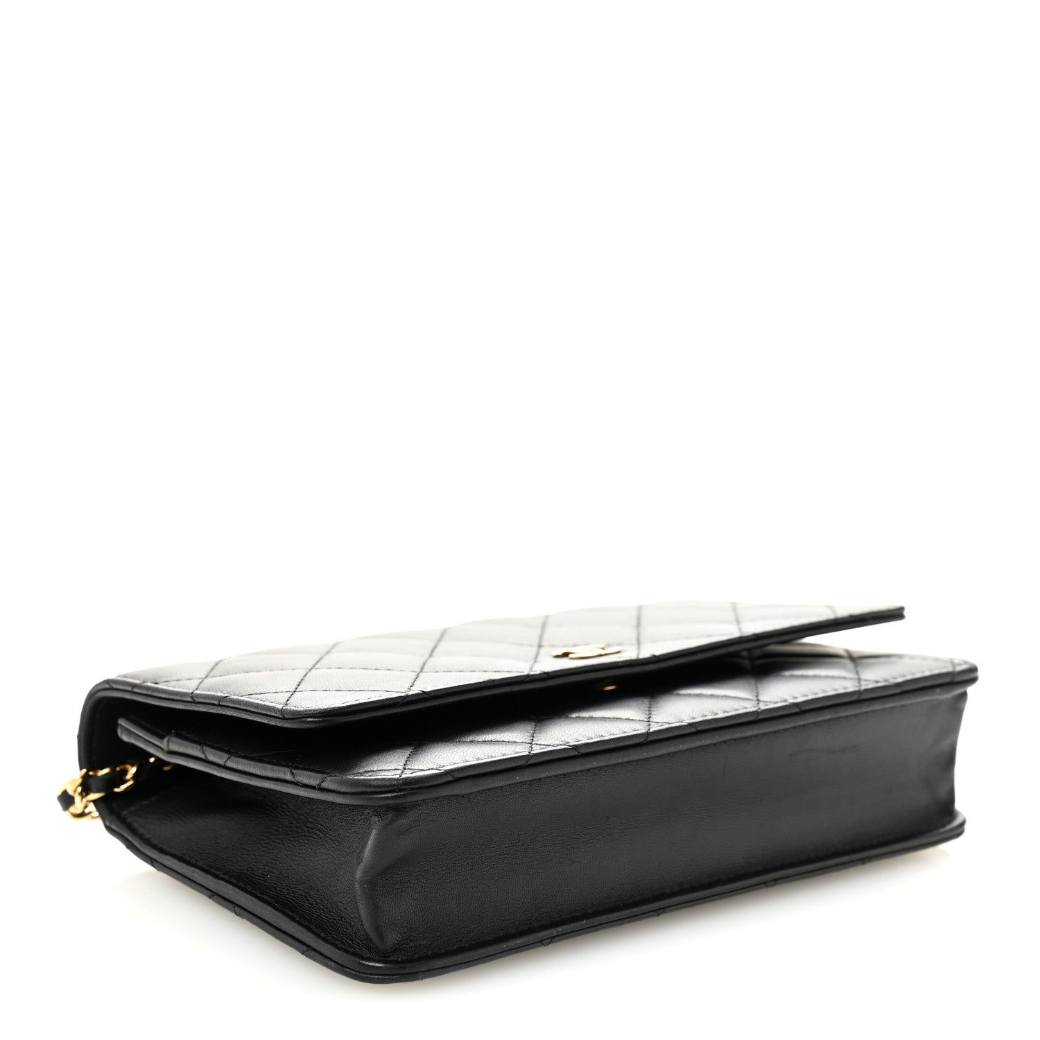 Chanel Lambskin Quilted Wallet On Chain WOC Black 4 of 11