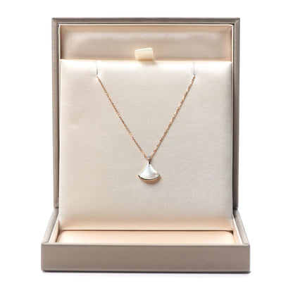 Bulgari 18K Rose Gold Diamond Mother of Pearl Small Divas' Dream Pendant Necklace 7 of 7