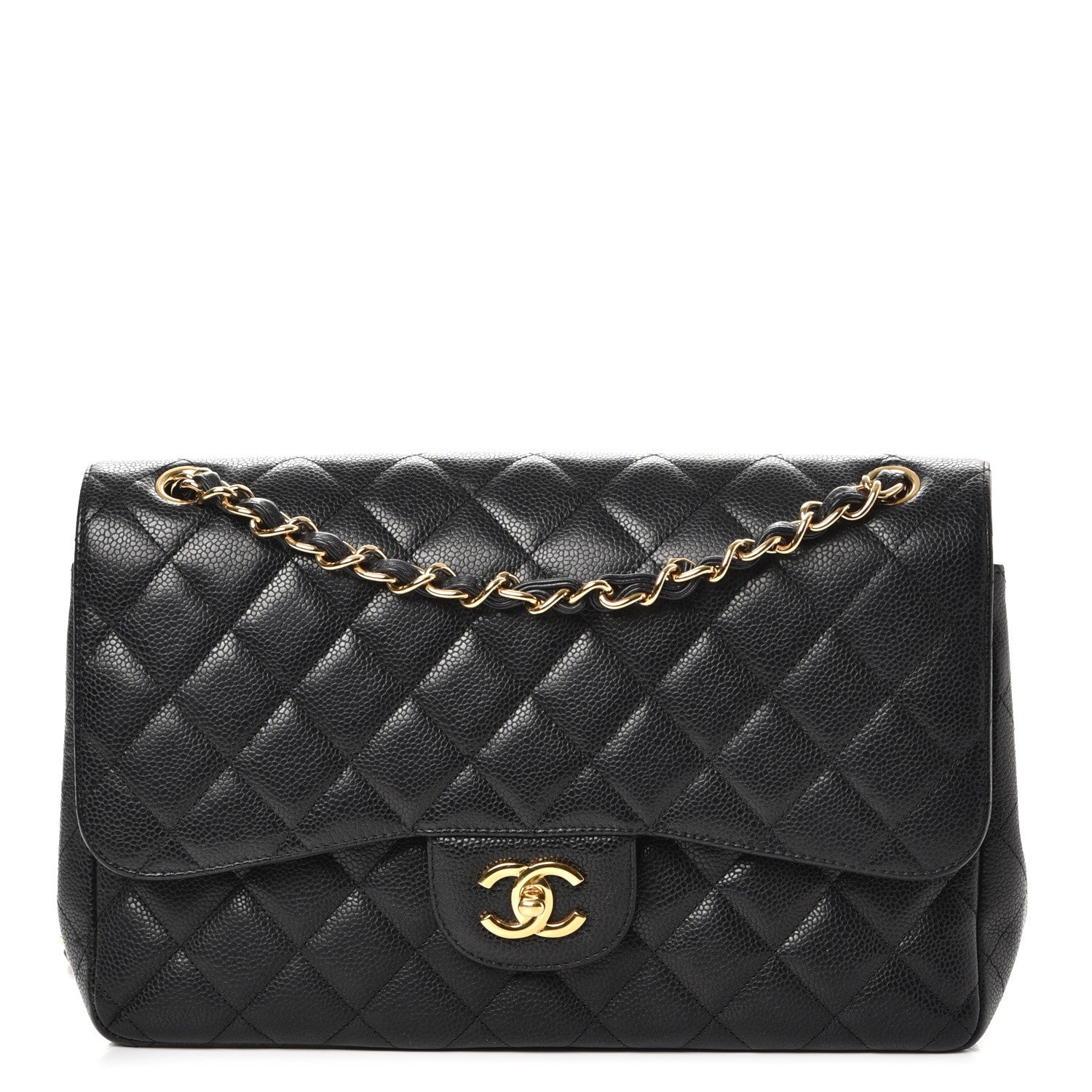 Chanel Caviar Quilted Jumbo Double Flap Black 1 of 10