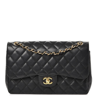 Chanel Caviar Quilted Jumbo Double Flap Black 1 of 10