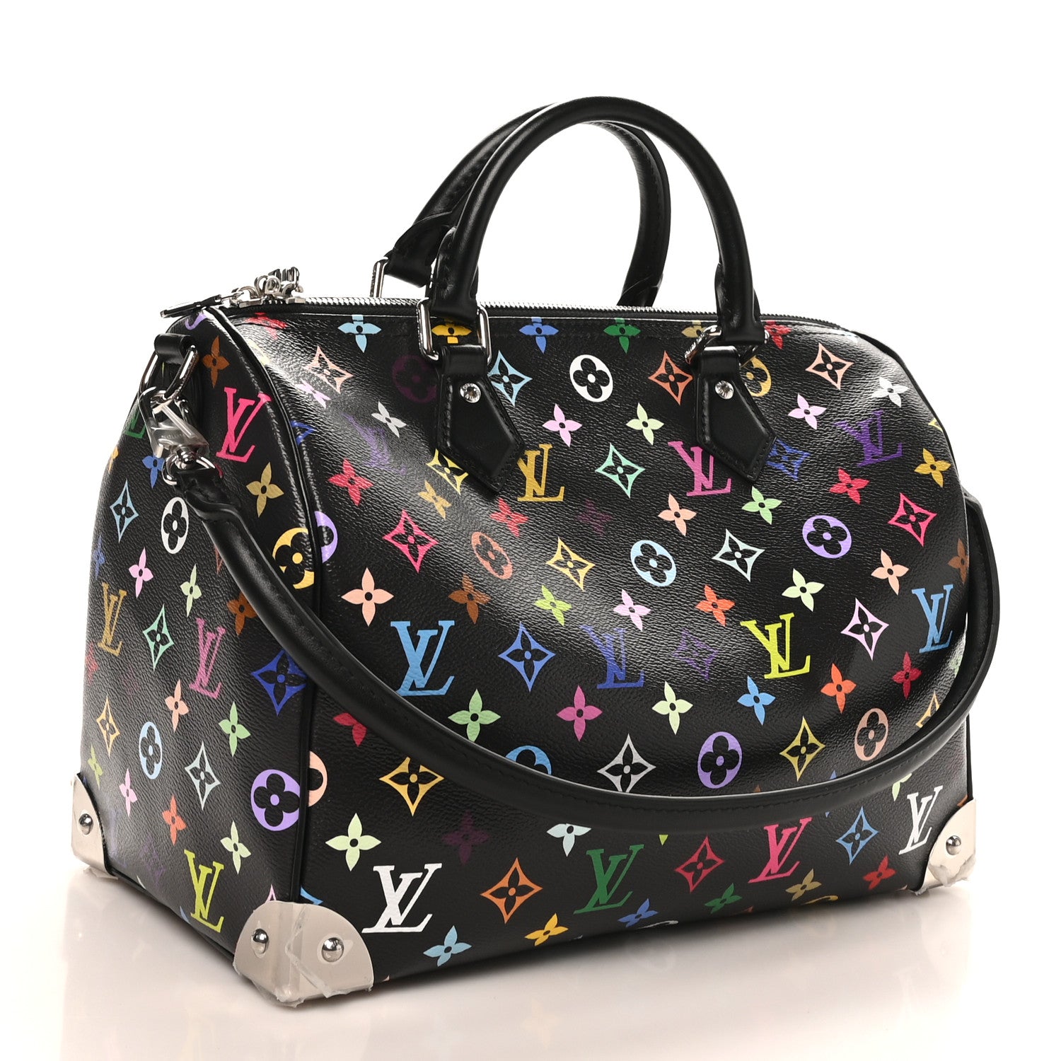 Louis Vuitton LV X TM Monogram Multicolor Speedy Soft 30 Black 3 of 9