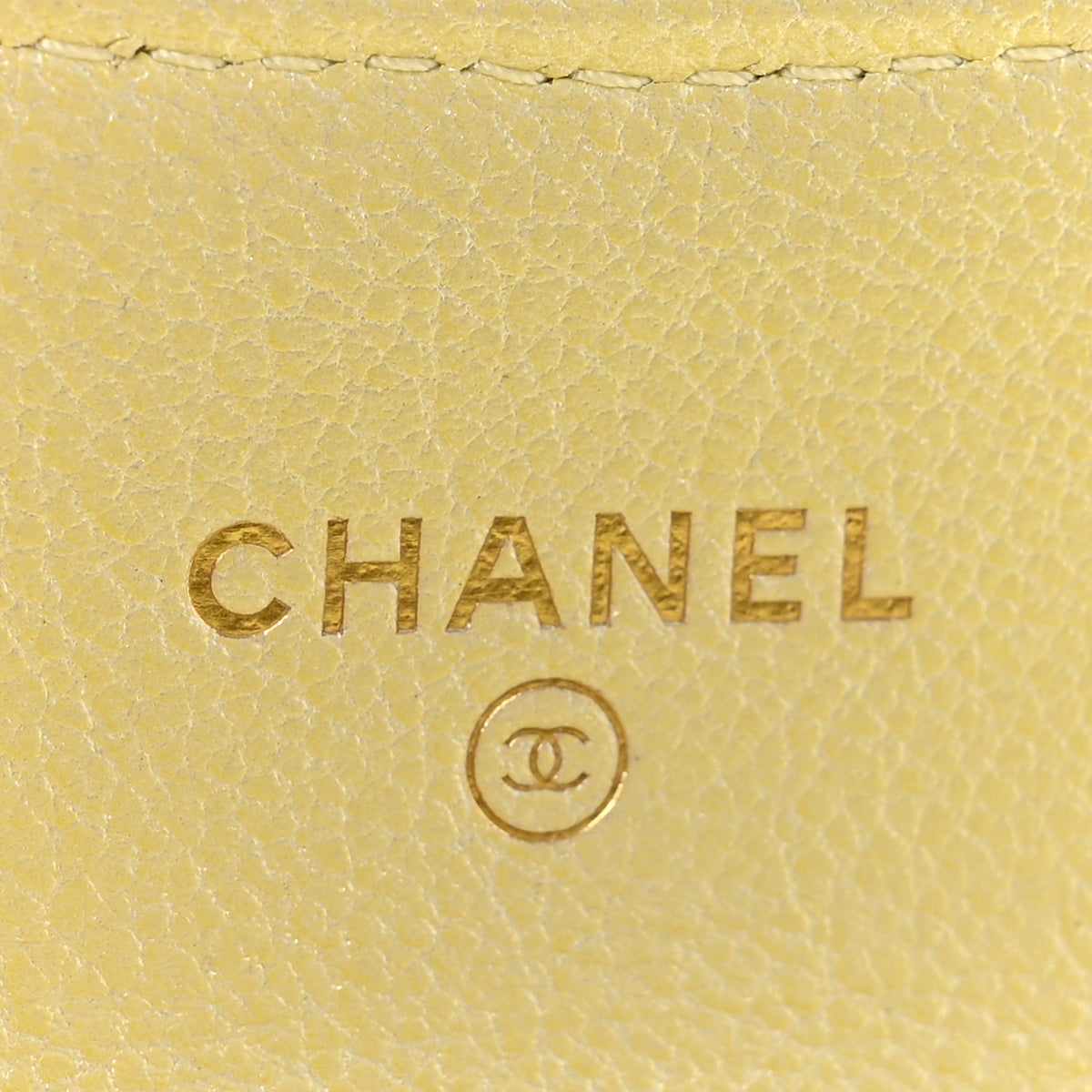 Chanel Cloudy Pearly Goatskin Quilted Flap Card Holder Wallet Light Yellow 6 of 9