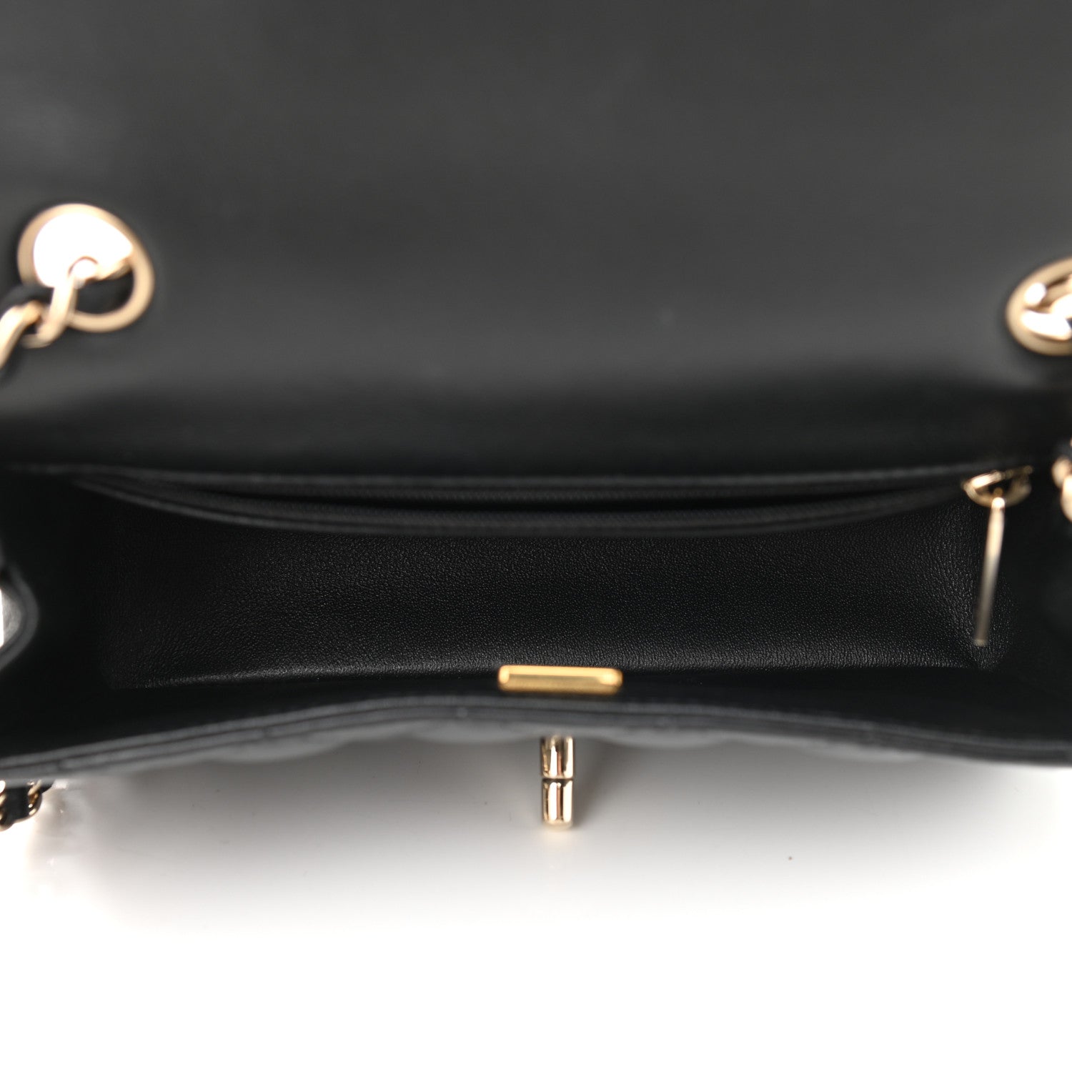 Chanel Lambskin Quilted Mini Rectangular Flap Black 5 of 9