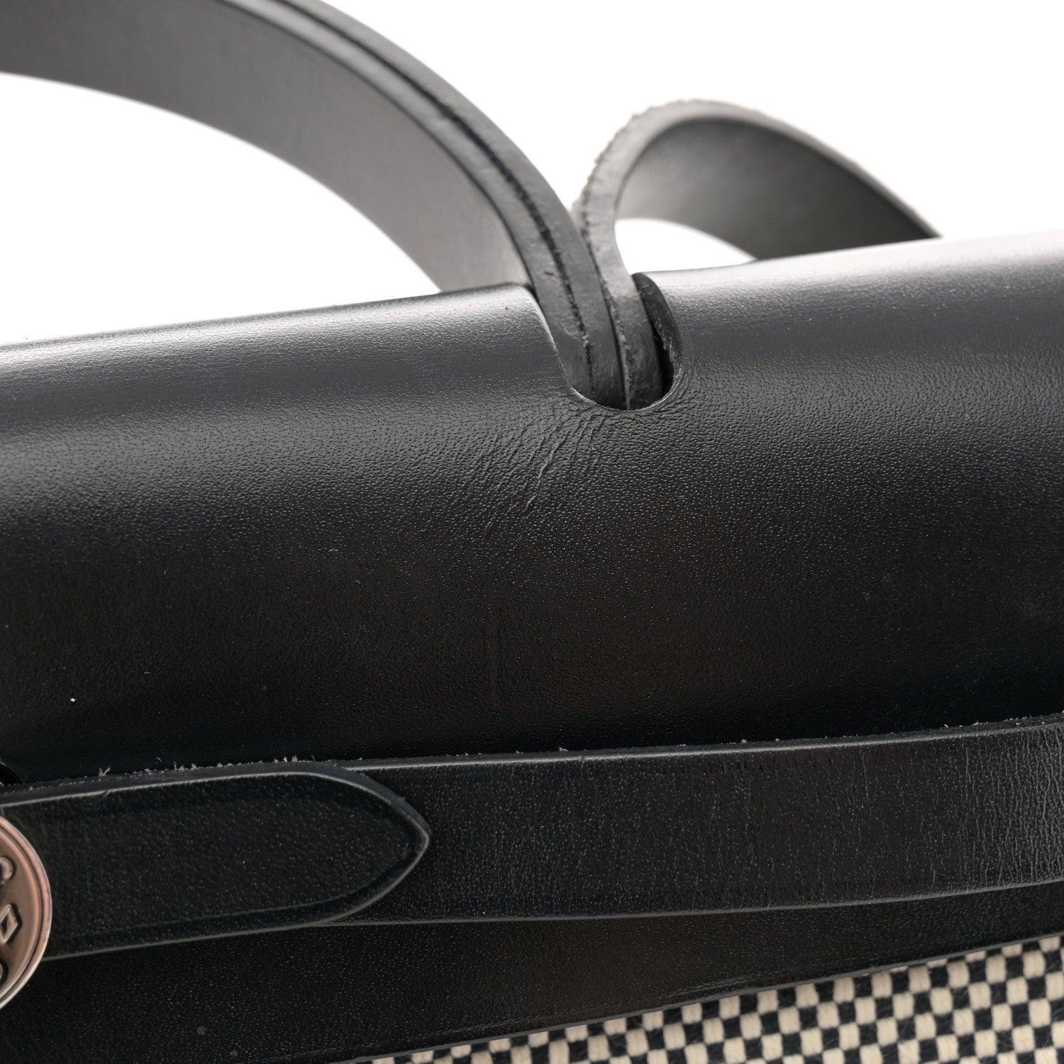 Hermes Vache Hunter Criss Viking Herbag Zip Retourne 31 PM Ecru Black 12 of 14
