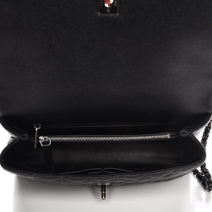 Chanel Caviar Lizard Quilted Small Coco Handle Flap Black 6 of 9