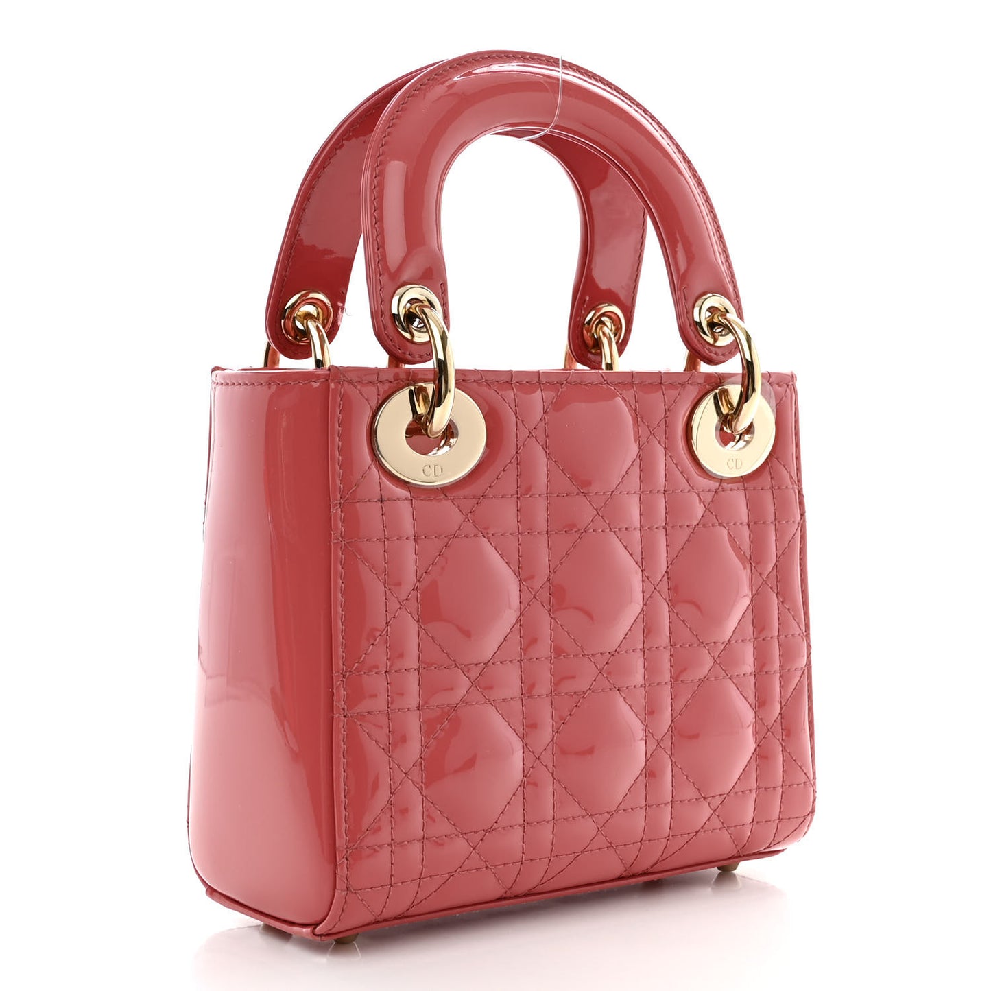Patent Cannage Mini Lady Dior Pink