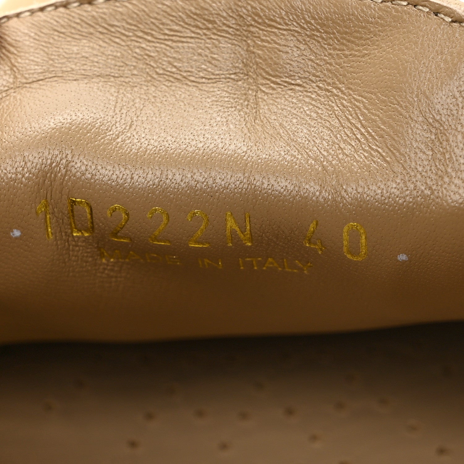 Prada Vitello Scamosciato Metal Triangle Logo Saint Tropez 25mm Loafers 40 Ecru 8 of 9