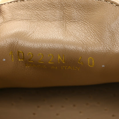 Prada Vitello Scamosciato Metal Triangle Logo Saint Tropez 25mm Loafers 40 Ecru 8 of 9