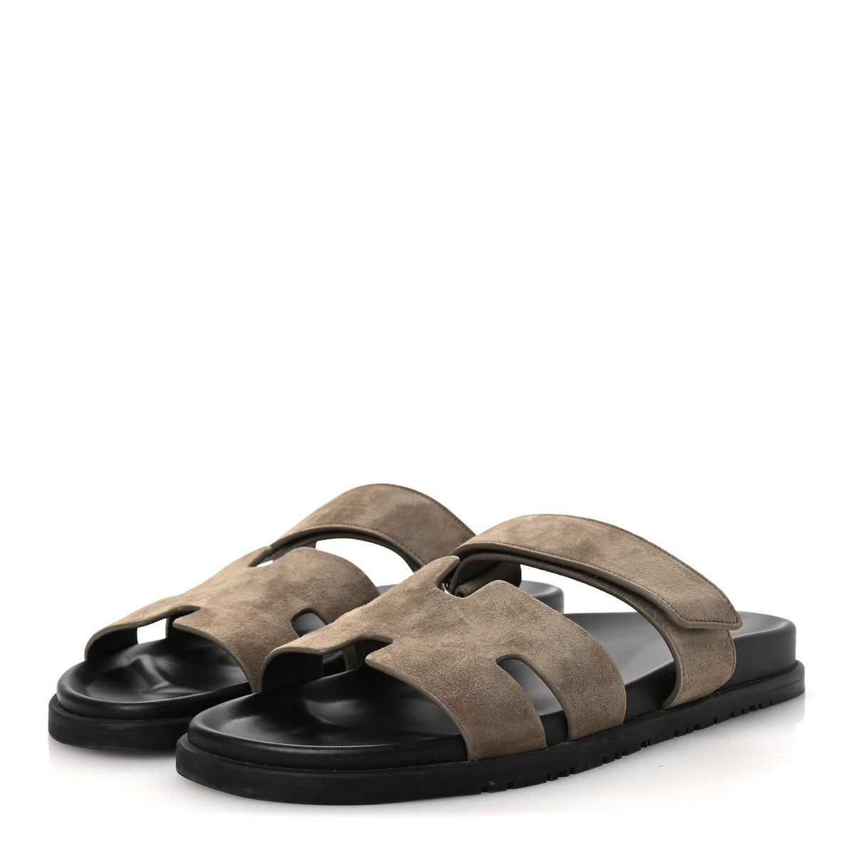 Suede Goatskin Mens Chypre Sandals 45 Beige Argile