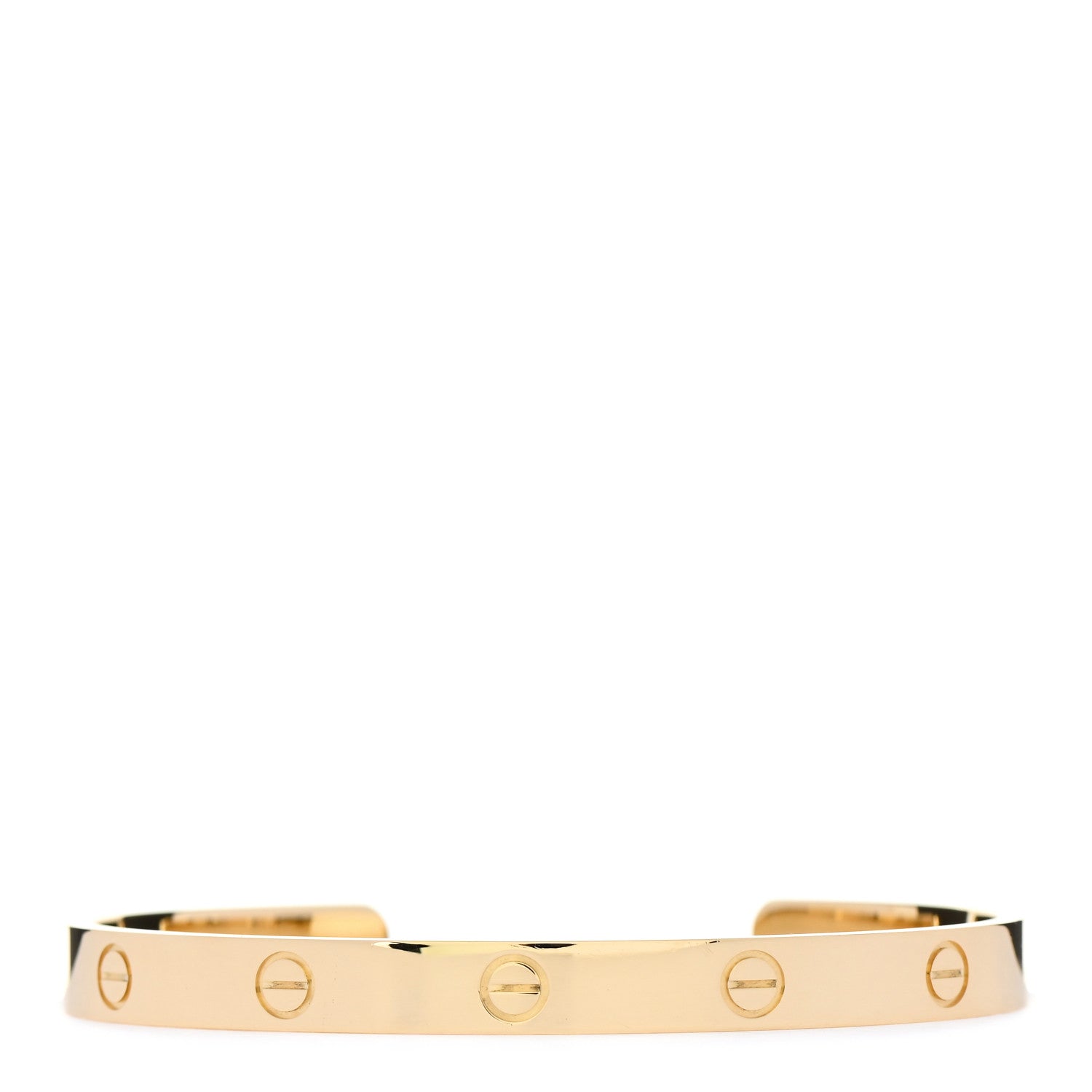 Cartier 18K Yellow Gold LOVE Cuff Bracelet 19 1 of 3
