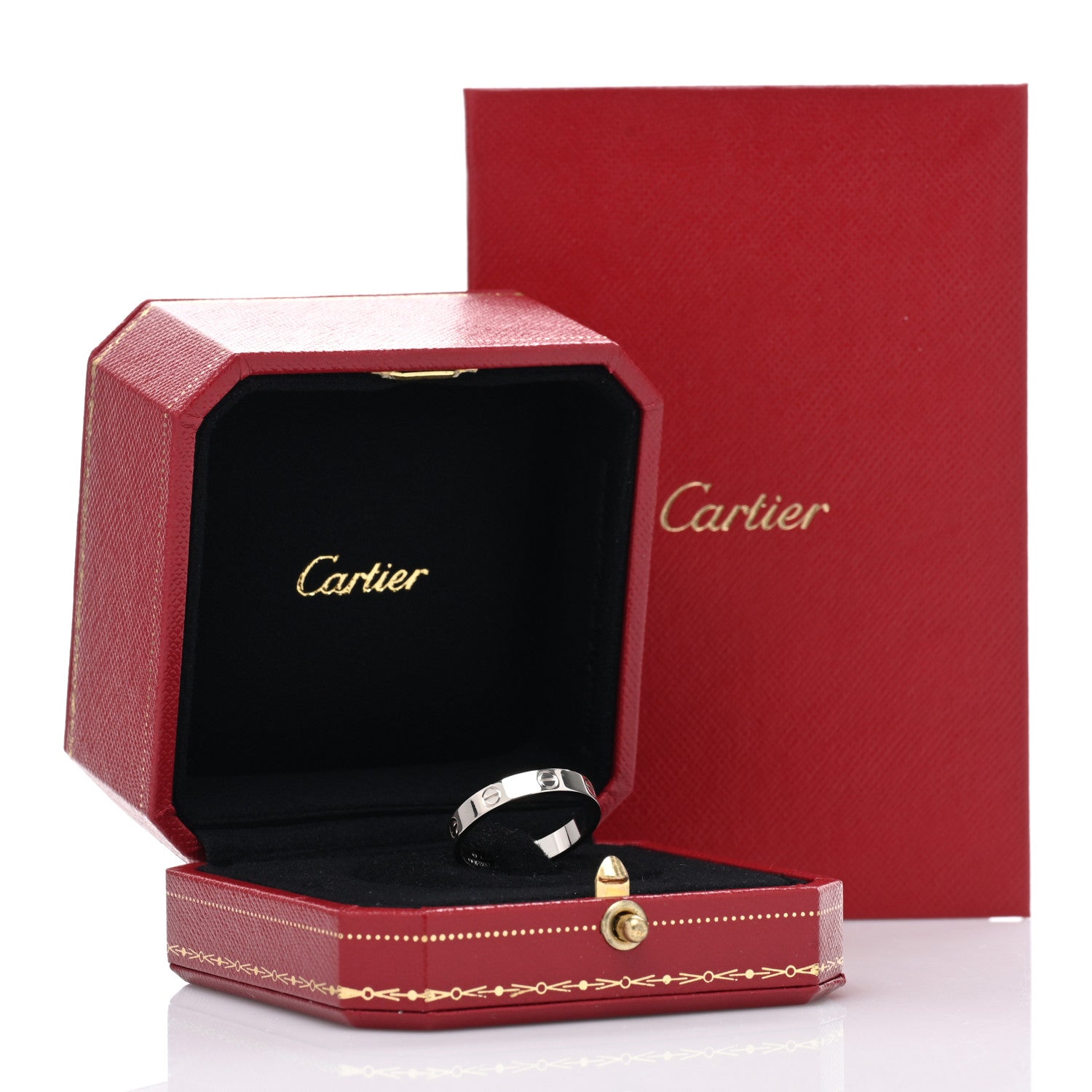 Cartier 18K White Gold 3.5mm LOVE Wedding Band Ring 59 8.75 5 of 5