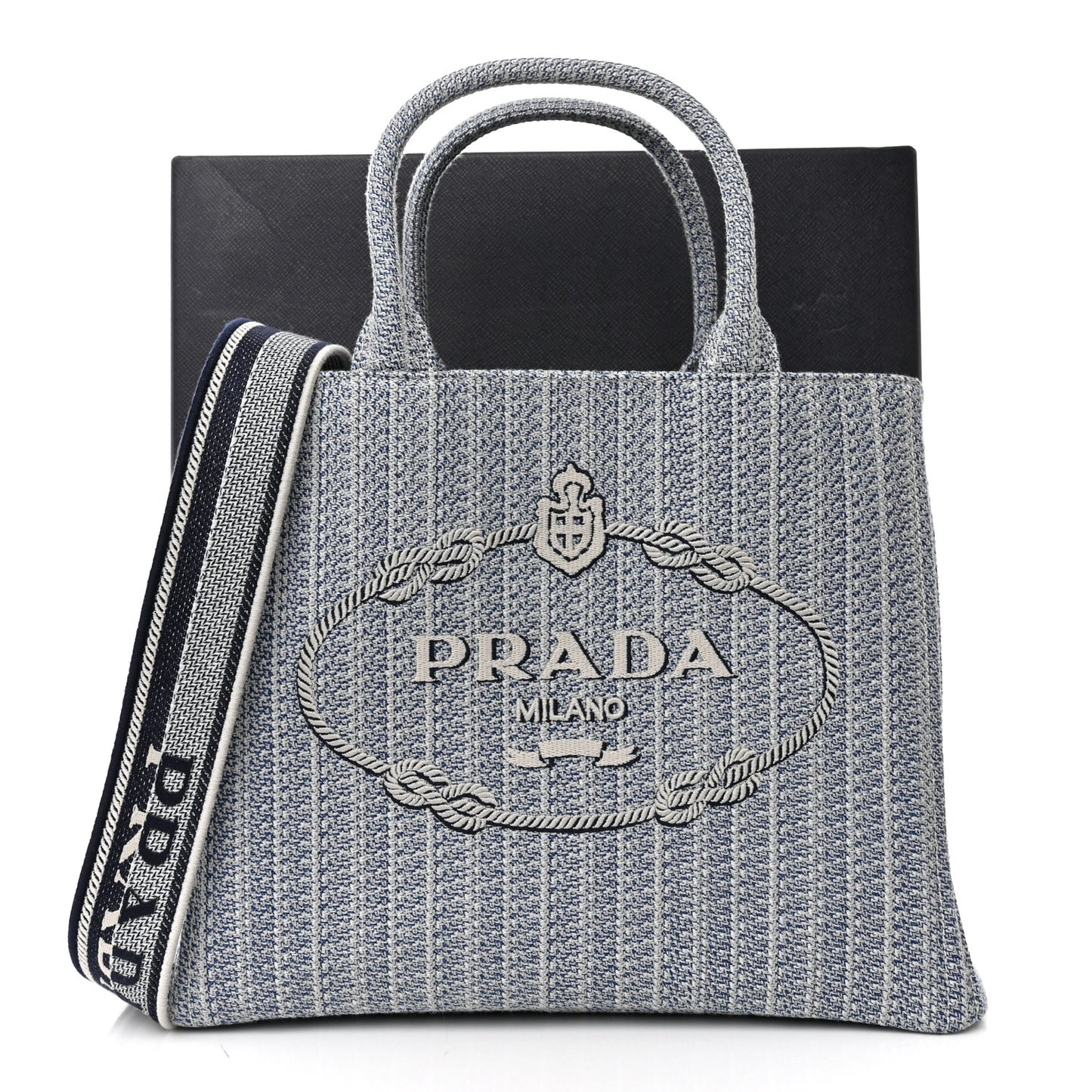 Jacquard Logo Embroidered Medium Tote Baltico Talco