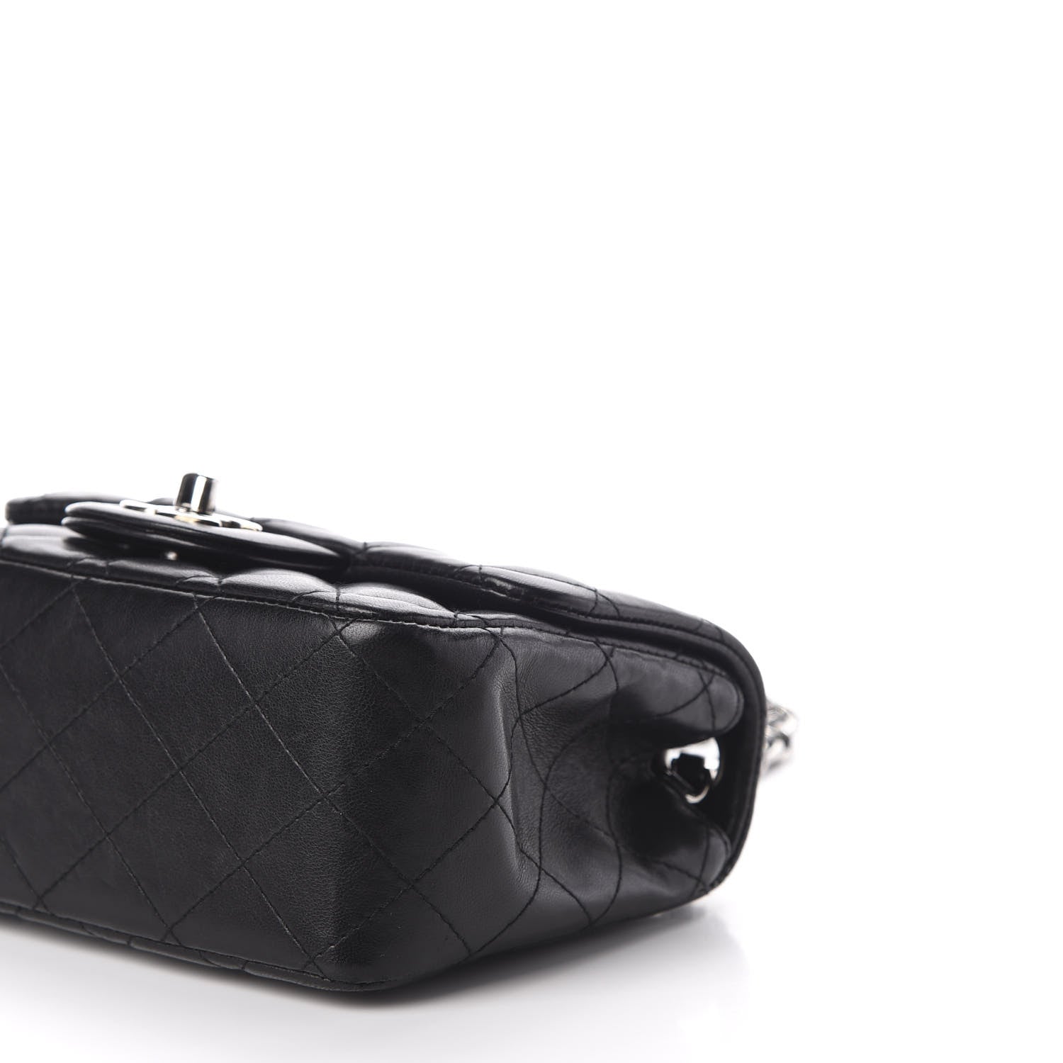 Chanel Lambskin Quilted Mini Square Flap Black 10 of 13