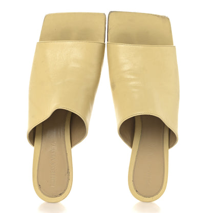 Bottega Veneta Lambskin Stretch Mule Sandals 37 Moon Beam 2 of 12