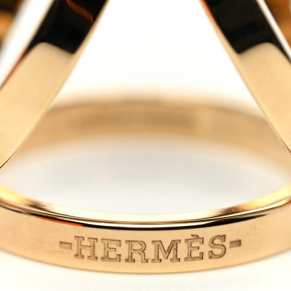 Hermes Permabrass Gold Plated Trio Scarf Ring 5 of 6