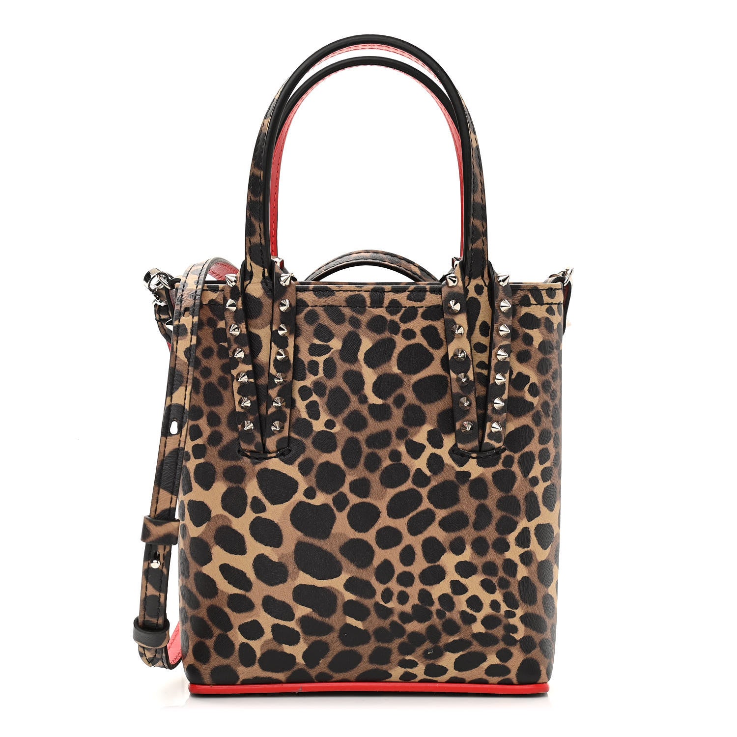 Christian Louboutin Calfskin Leopard Mini North South Cabata Tote Multicolor 1 of 9