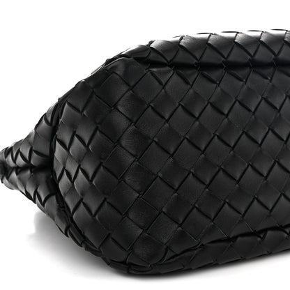 Bottega Veneta Nappa Intrecciato Small Campana Shoulder Bag Black 8 of 9
