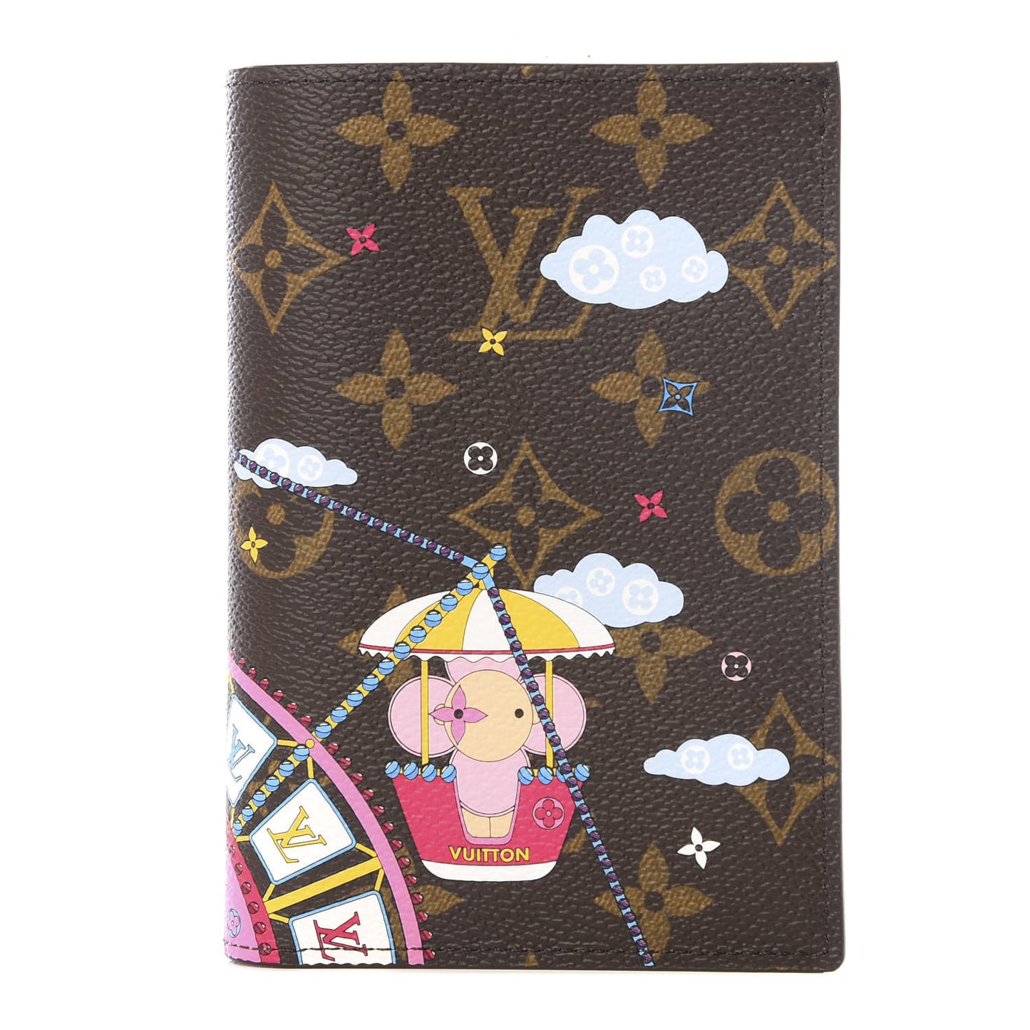 Monogram 2020 Christmas Animation Big Wheel Passport Cover Rose Ballerine