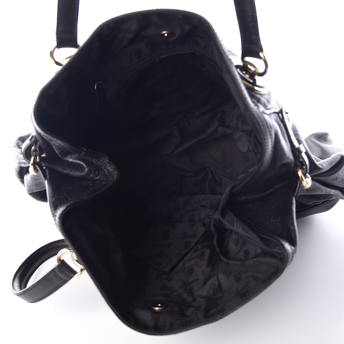 Guccissima Large Full Moon Tote Black