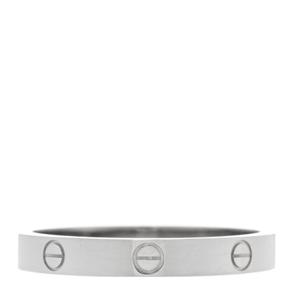 Cartier 18K White Gold 3.5mm LOVE Wedding Band Ring 70 13 3 of 5